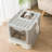 Foldable Plastic Cat Litter Box Top Entry Type Anti-Splashing With Lid/ Scoop-441696345