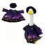 Décorations d'Halloween : Ensemble de costume d'Halloween pour porche avec robe imprimée et chapeau de sorcière, château hanté, citrouille, décor de jardin pour les fêtes