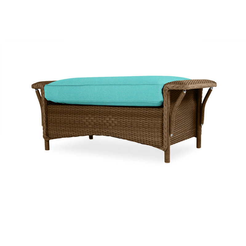 Nantucket Outdoor Ottoman, Bark, Demo Stone