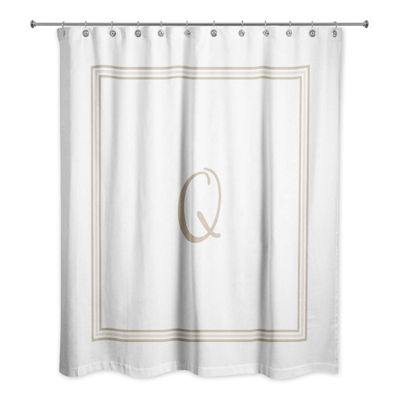 Rideau de douche simple , Q, Beige