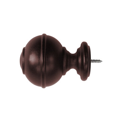 Wood Knob Finials for 1-3/8 in. Curtain Rod
