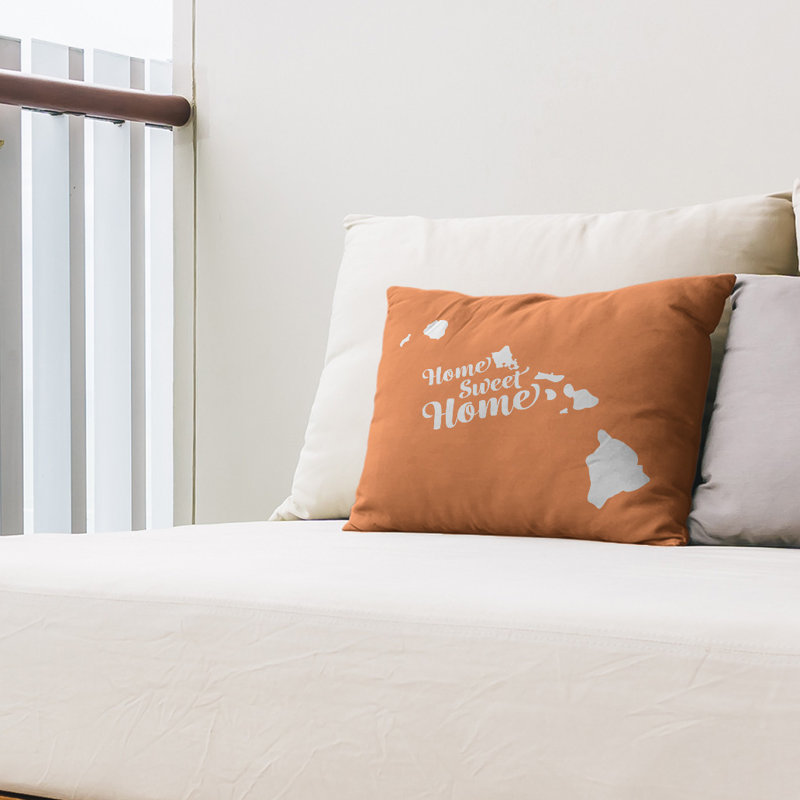 Coussin lombaire intérieur/extérieur doux pour la maison, Honolulu, Orange