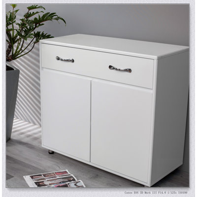 Two door Side Table-White