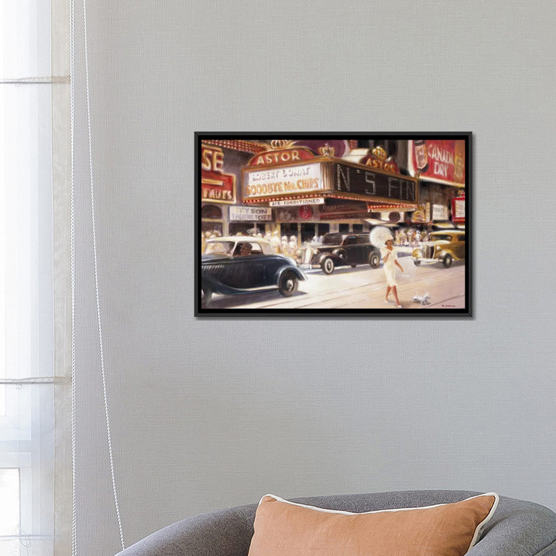 « los angeles i », toile rétro sur toile, H 18 po x l 26 po x P 1,5 po, Toile avec cadre noir, Pas de tapis
