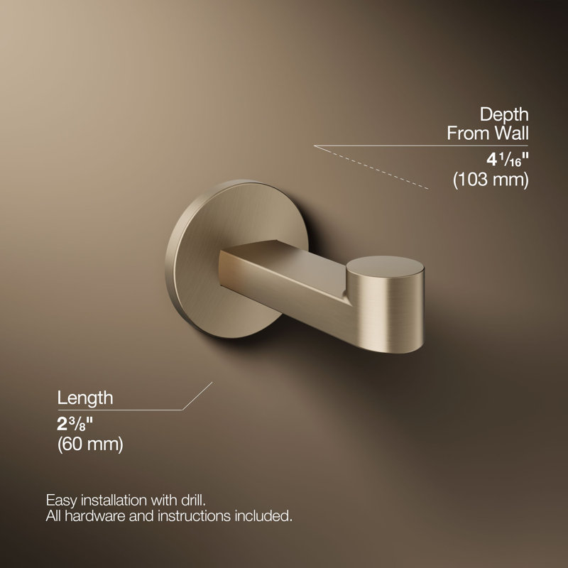 Components™ Robe Hook, Vibrant Brushed Bronze