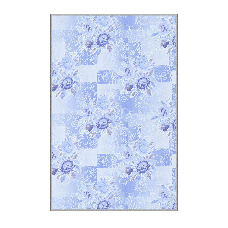 Tapis d'entrée de qualité supérieure, 2,6 x 6,6 pieds, 100% polyester, hauteur de velours de 0,3 po | Antibactérien, antidérapant, dessous lavable à la machine | Impression 3D numérique, durable et élégante pour les entrées, les salons et plus encore