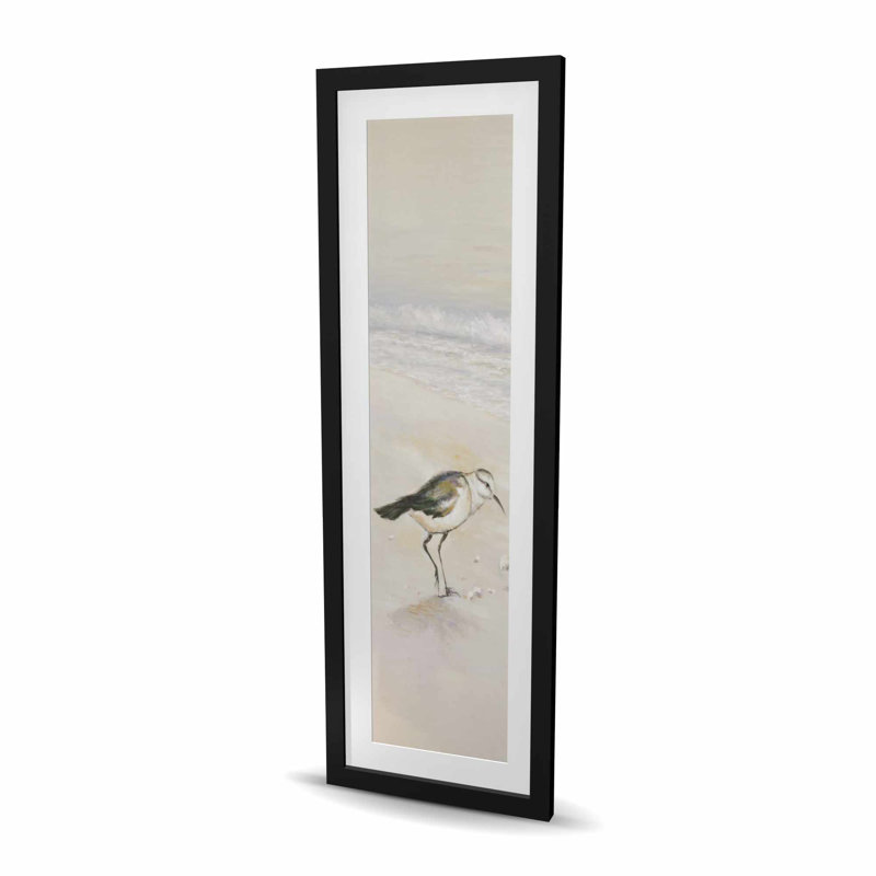 Imprimé Semipalmated Sandpiper Beach | Cadre encadré, H 48 po x l 16 po