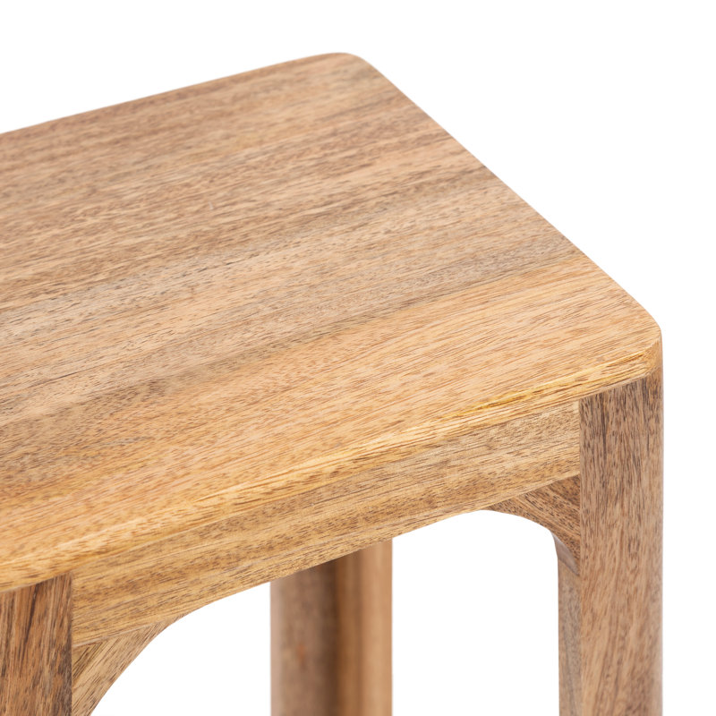 Dahl Mango Wood Square Tea Table, Natural