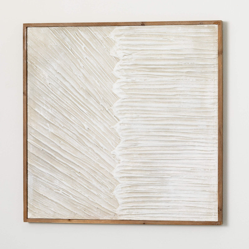 Décoration murale texturée 32,75 po, bois