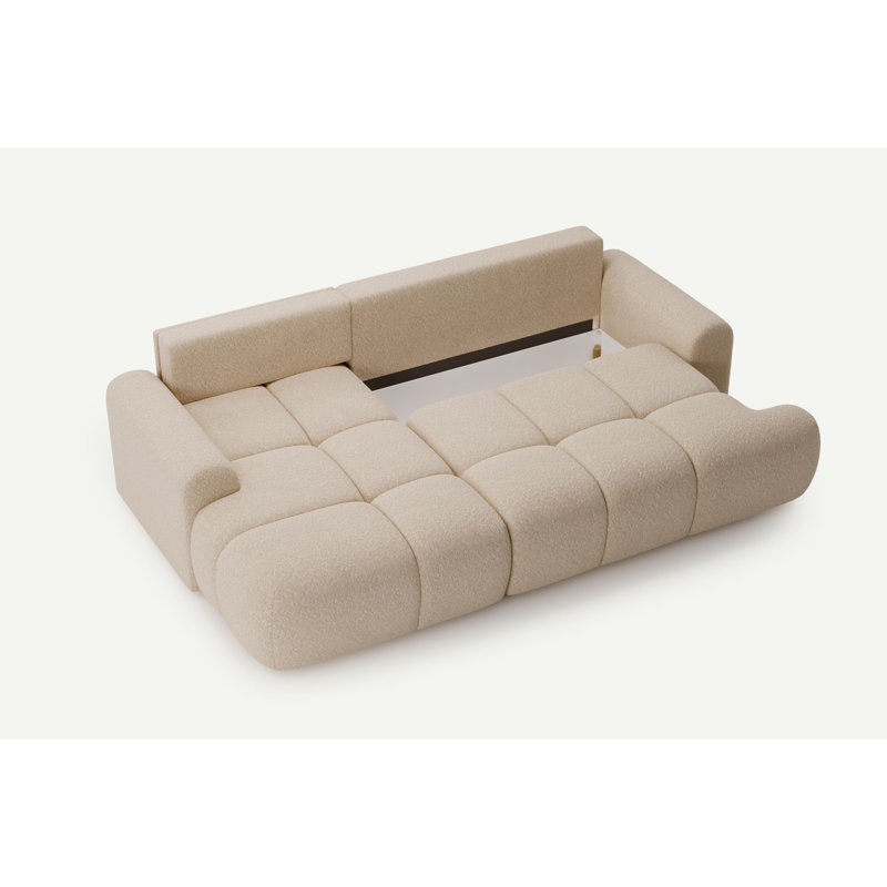 Bobby Corner Sofa 2,5 seater with sleeping function, Light Brown, Left Hand Facing