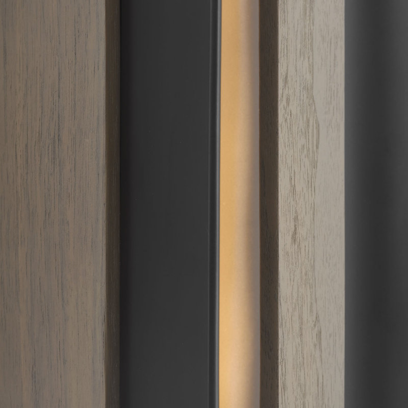 Anne-Marie Barton Remi 18" Sconce, Matte Carbon/Warm Walnut