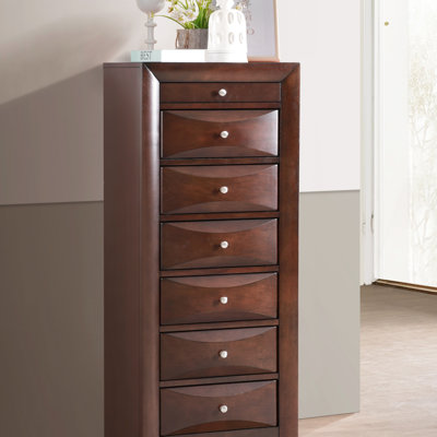 Marilla G1525-LC 7 Drawer Lingerie Chest, Contemporary Design with Durable Resin and Wood Veneers for Elegant Storage