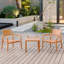 Ensemble 2 pièces de chaises à une place et de table basse en PP - Mobilier polyvalent d'intérieur / extérieur pour salon, balcon, plage (sans chaises d'assemblage, table à installation facile) - polypropylène, brun abricot-529659213