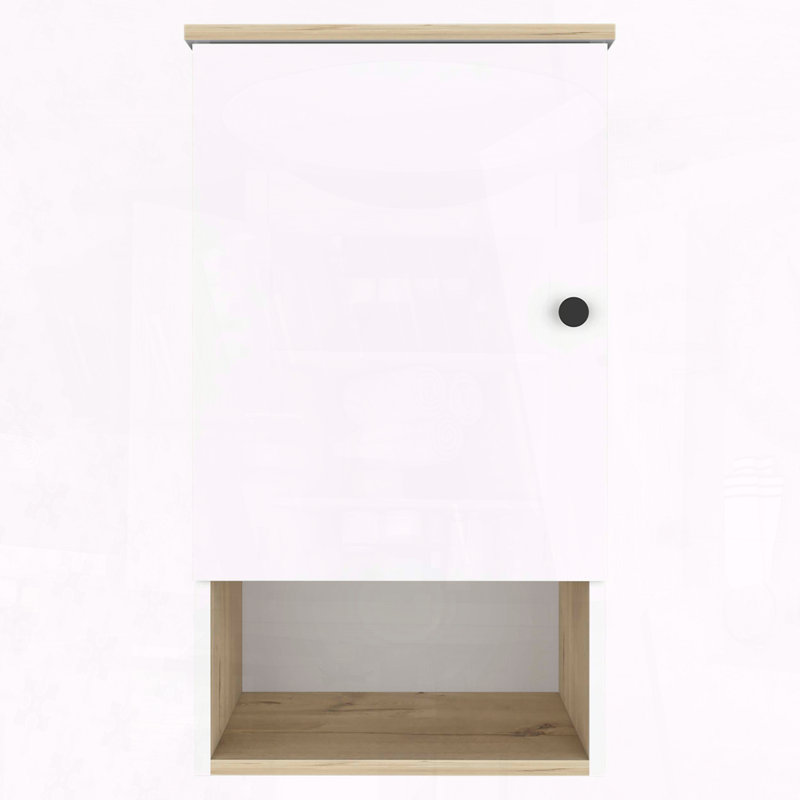 St. Angelo Medicine Cabinet with Soft-Close Hinge & Open Shelf