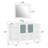 Brescia 60" Single Sink Freestanding Bathroom Vanity with Ceramic Top and Matching Mirror-33559827