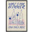 «Blue Food Wine Kitchen», impression sur toile encadrée pour chambre principale-106766953-106766954
