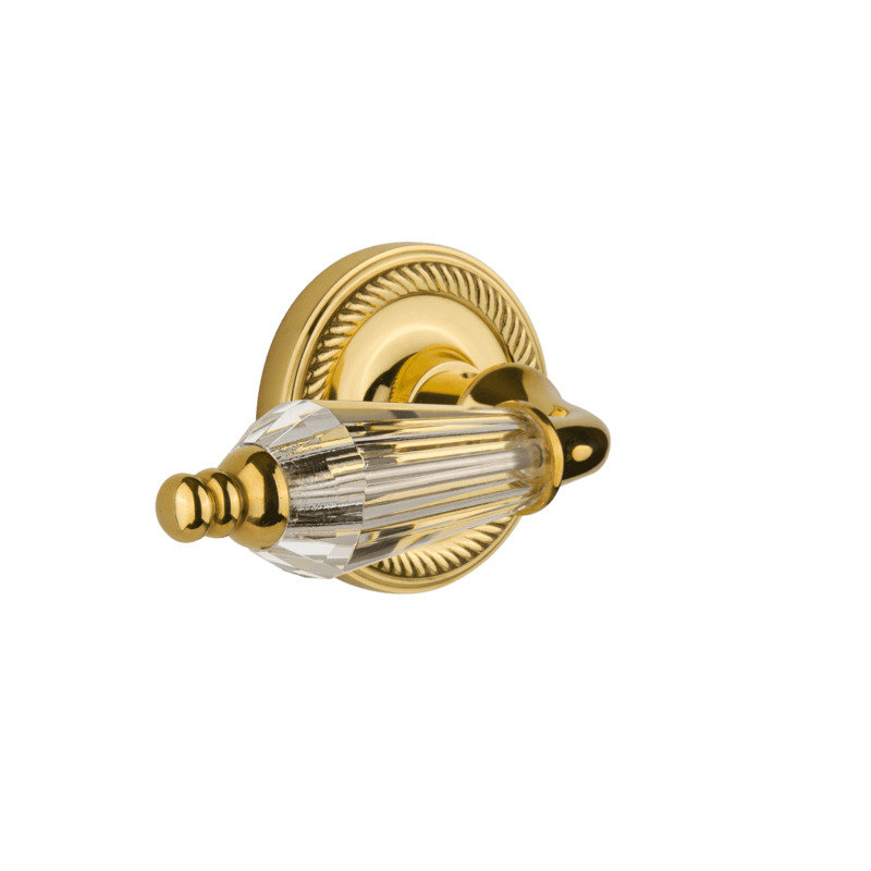 Nostalgic Warehouse Rope Rosette Passage Parlour Lever in Antique Brass, 2-3 / 4 po - Manipulation universelle