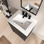 Meuble-lavabo simple 24,2 po avec comptoir en céramique-324964138