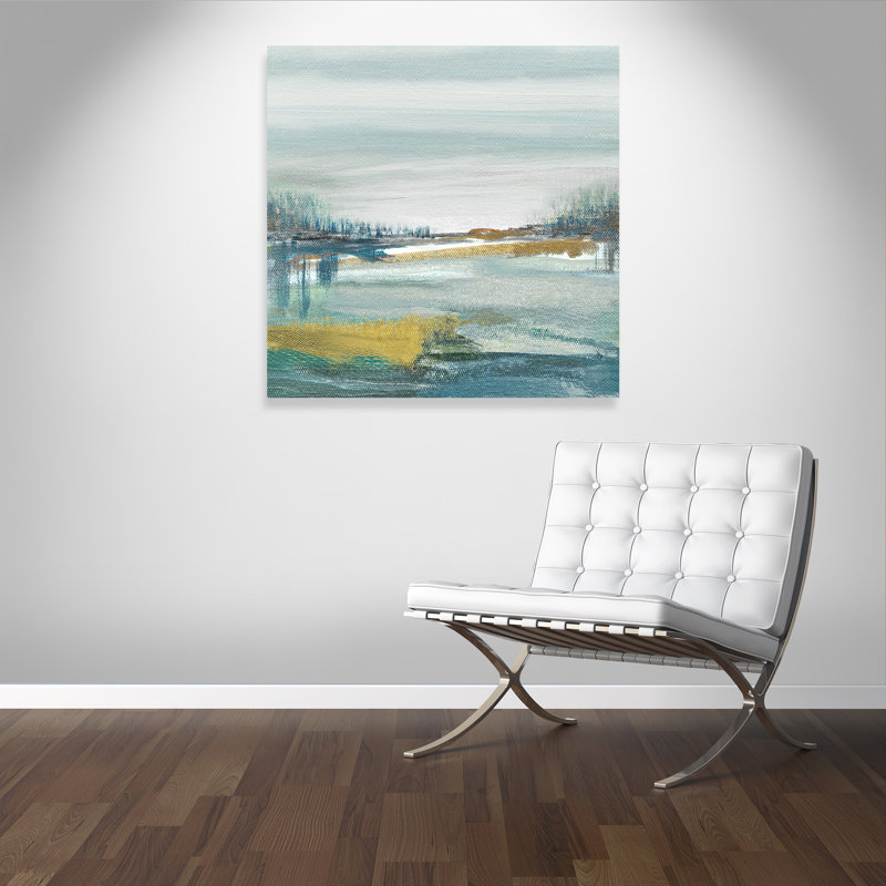 Lewbeach I - Peinture, Toile tendue, H 45 po x l 45 po x P 1,38 po