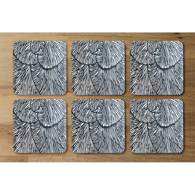 Drabbant Square 6 Piece Coaster Set