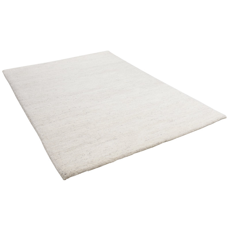 Pinero Solid Colour Wool Hand Woven Area Rug, Rectangle 70 x 140cm