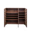 Armoire à chaussures polyvalente 5 avec beaucoup de rangement et d'intimité pour le salon à portes persiennes à finition d'entrée-1192766869