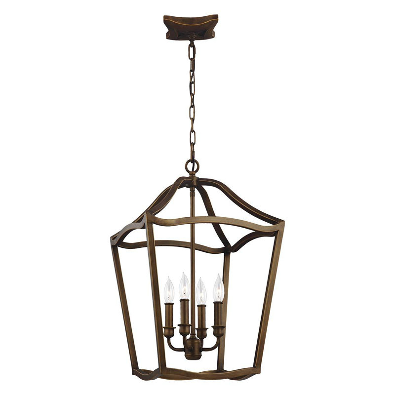 Varnum 4 - Light Brass Lantern Pendant