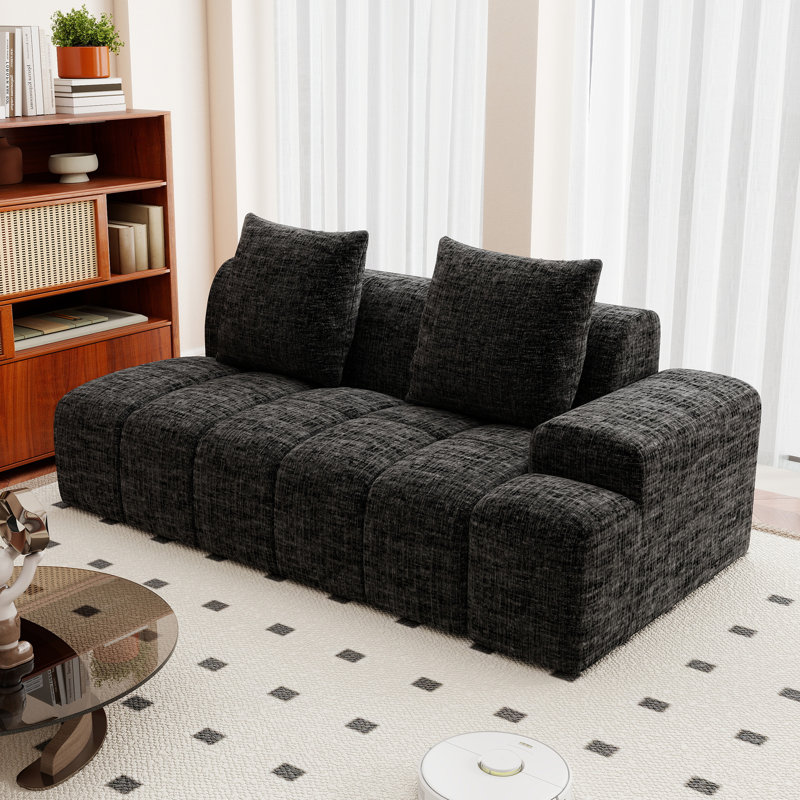 Causeuse modulaire Boneless, Noir