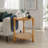 Arnkell Round Wood End Table With Seagrass Shelf-241748002