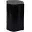 Table de bout irrégulière Black 21, conception en deux parties pour l'intérieur et l'extérieur, solution pour petits espaces et fibre de verre