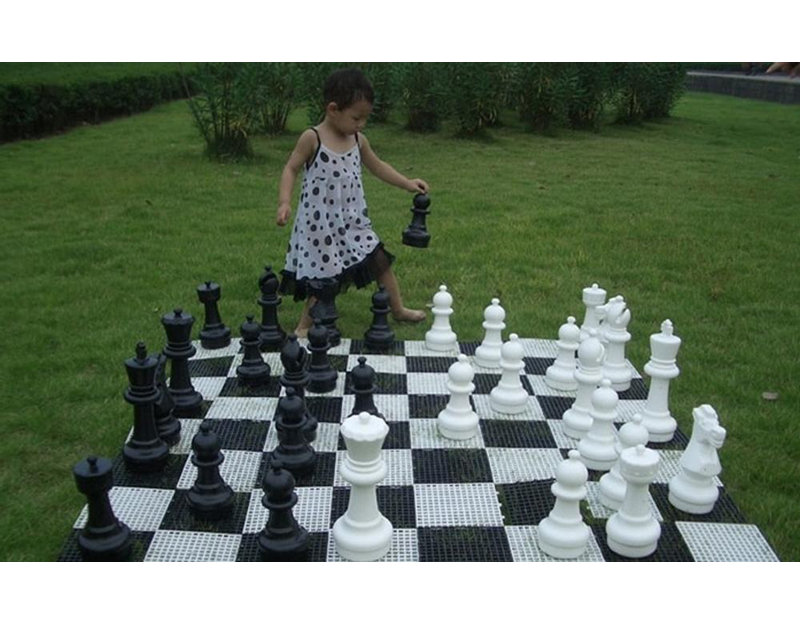 12" Giant Plastic Chess Set with Plastic Board