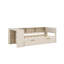 Lit plateforme simple avec tablettes, tiroirs, station de charge et tête de lit tapissier-2107955339-2107955338