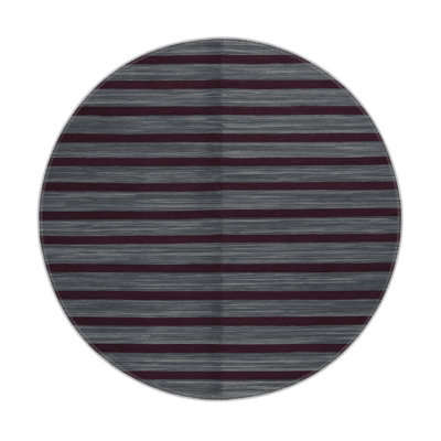 HorizontalStripes Gray Indoor and Outdoor Area Rug