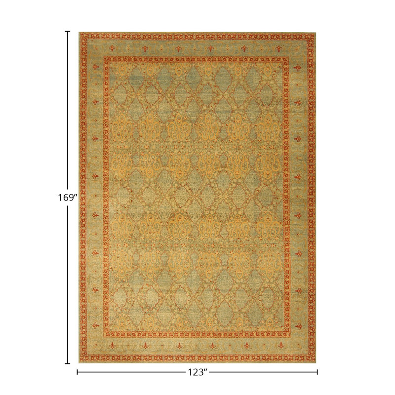 Tapis unique vert 10 pi 3 po x 14 pi 1 po Zalea