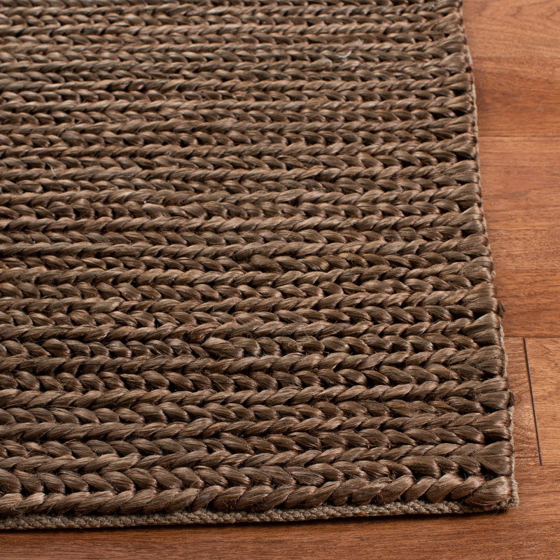 Ralph Lauren Ponderosa Jute, Cotton Solid Color Rug, Brown, Rectangle 10' x 14'