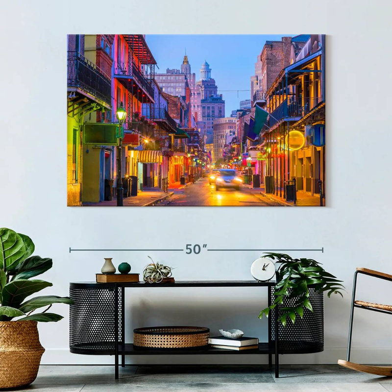 Nouvelle-Orléans, reproduction sur toile, H 34 po x l 51 po x P 1,25 po