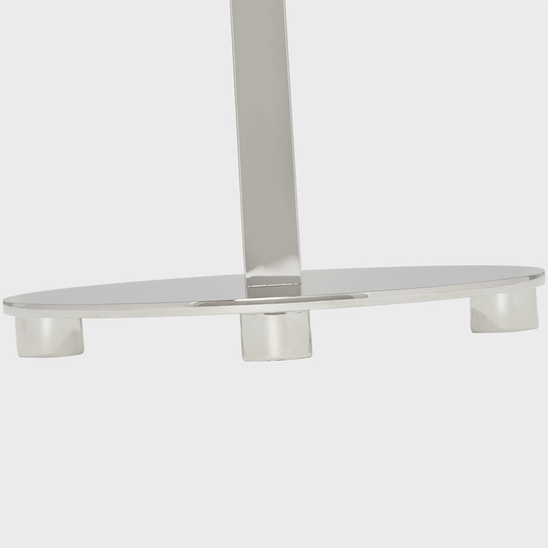 J. Randall Powers Hackney Buffet Lamp, Polished Nickel, Fabric