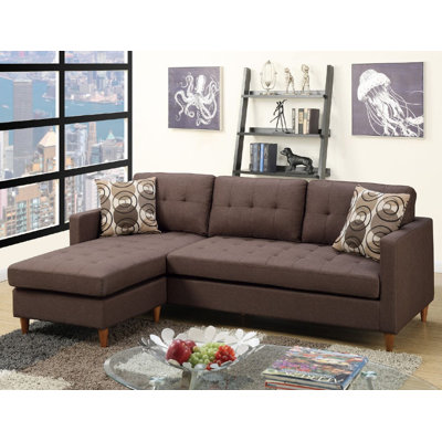 Haskell 86" Wide Reversible Sofa & Chaise by Ebern Designs