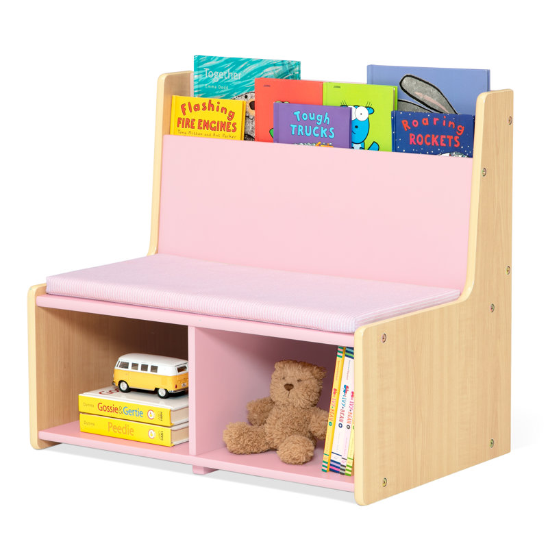 GapKids by Delta Children Reading Nook with Padded Bench - Greenguard Gold Certified, Pink