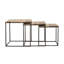 Ensemble de 3 tables gigognes naturelles et noires