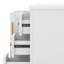 Meuble-lavabo de salle de bain 30 po avec lavabo, meuble-lavabo autoportant moderne avec 2 portes et 3 tiroirs, conception élégante à chevrons-283209623