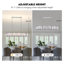 Lustre carré / rectangulaire à 18 lumières pour îlot de cuisine Nashrah-441228823-463025311