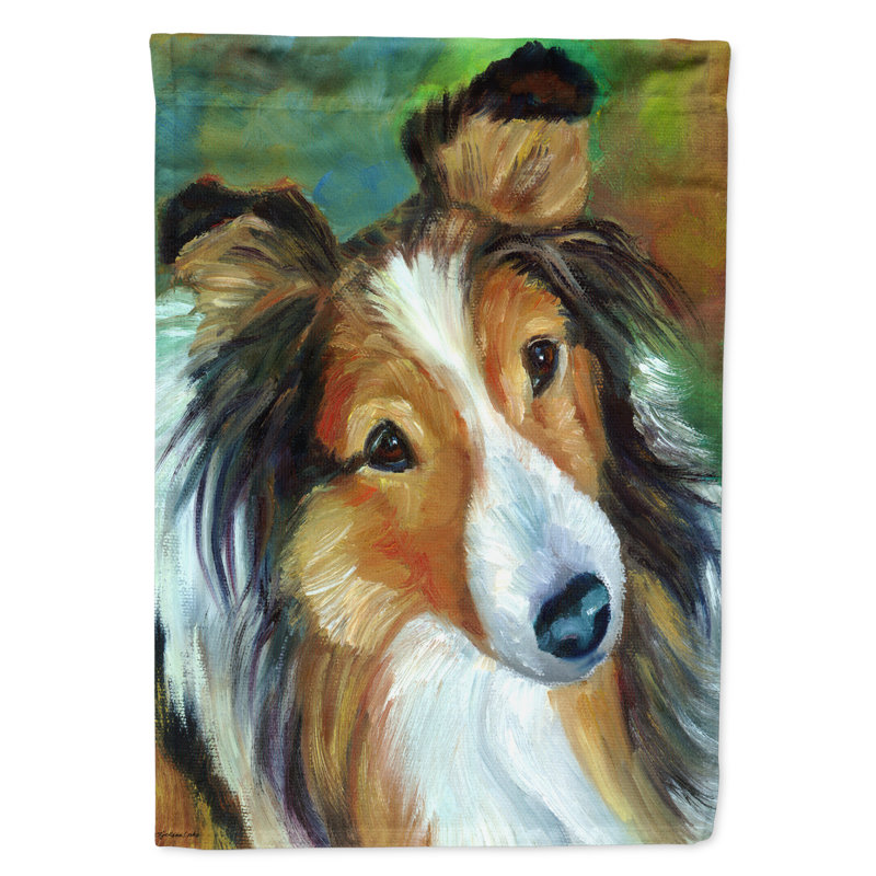 Drapeau de jardin Cristiano Sheltie Curiosity