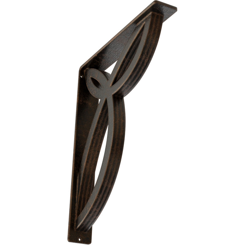 Support en fer forgé Versailles, H 15 po x l 2 po x P 12 po, Bronze vieilli