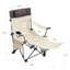 Chaise pliante / portative / inclinable réglable pour camping en plein air (ajustement à trois niveaux), poches latérales et porte-gobelet, sac de transport, beige-1242347799