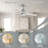 52 Inch Ceiling Fan With Light, 6-Speed Quiet Remote Control, Dimmable LED,  For  Living Room, Bedroom And Other Indoor-275113812-275113814
