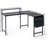 L-Shaped Computer Desk with Storage Shelf 48.8-Inch With Storage Bag and Led Atmosphere Light,Office Home Workstation Featuring a Sturdy Metal Frame and Ample Storage Solutions, For Gaming Studio and Home Office, Black