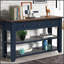 Console en bois de pin massif 48 po, table d'appoint moderne avec 3 tiroirs et 2 tablettes, facile à assembler-1172187044