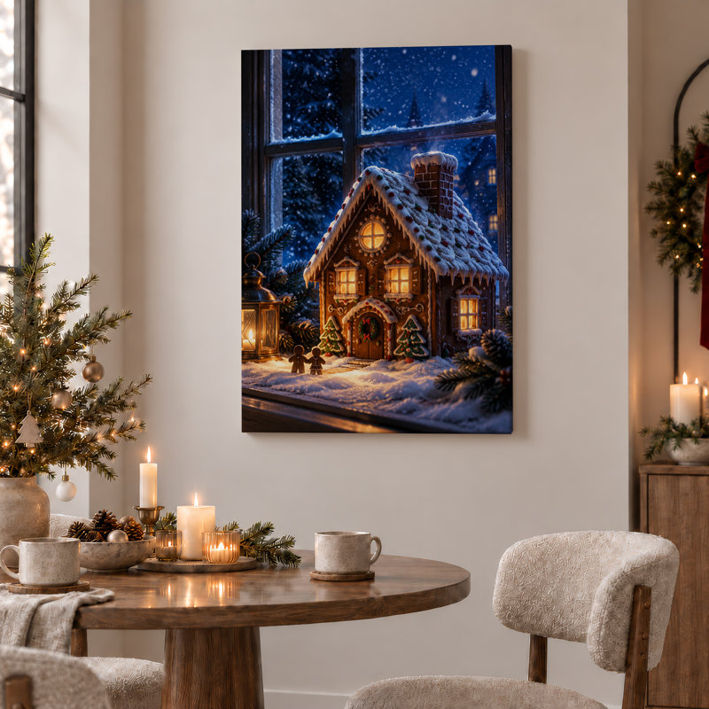 Art sur toile de Noël, H 18 po x l 12 po