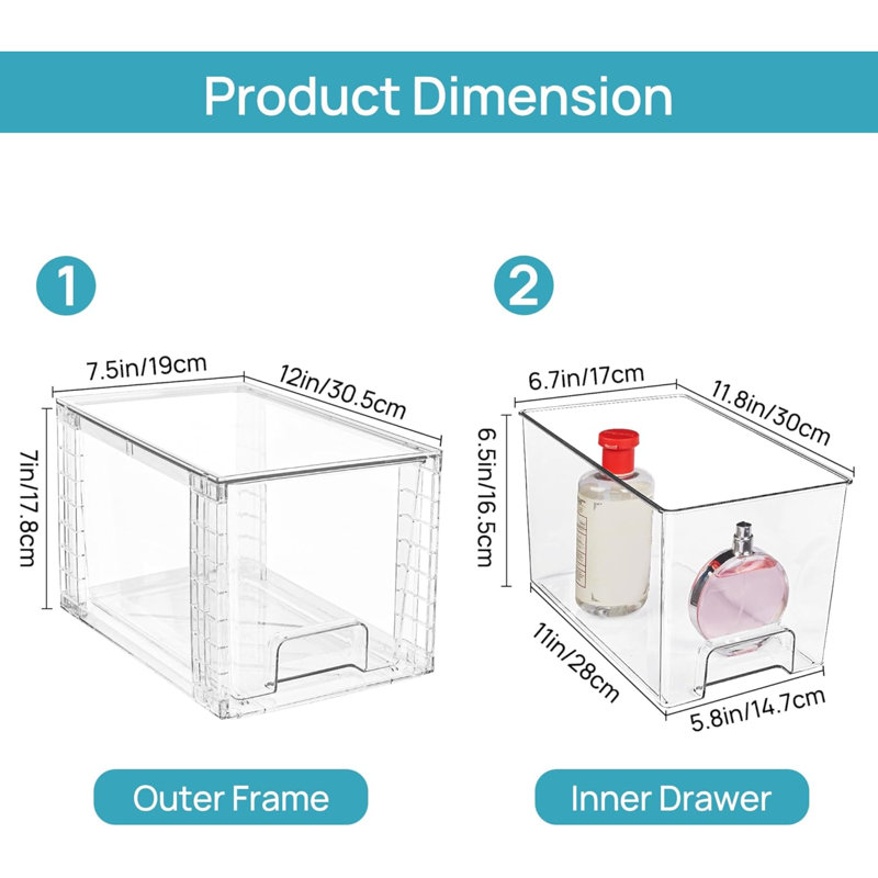Rebrilliant Plastic / Acrylic Underbed Storage